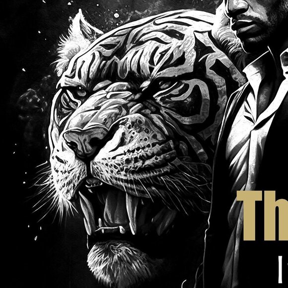 AWAKEN the Beast Inside Motivational Oil Painting Art Print - Picture 5 of 6